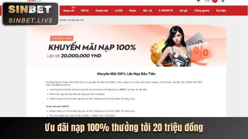 Thưởng chào mừng G168